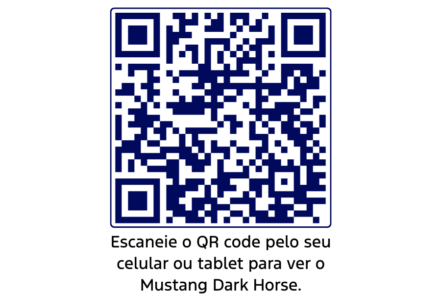 
		QR Code para acessar a experiência em realidade aumentada do Ford Mustang Dark Horse