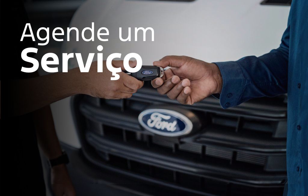 Serviços Ford Gambatto Foto de suas pessoas segurando chave Ford na frente de um veículo Ford