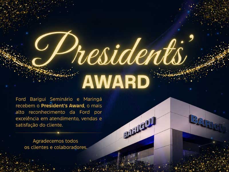 Ford Barigui recebe o President’s Award Ford Barigui recebe o President’s Award