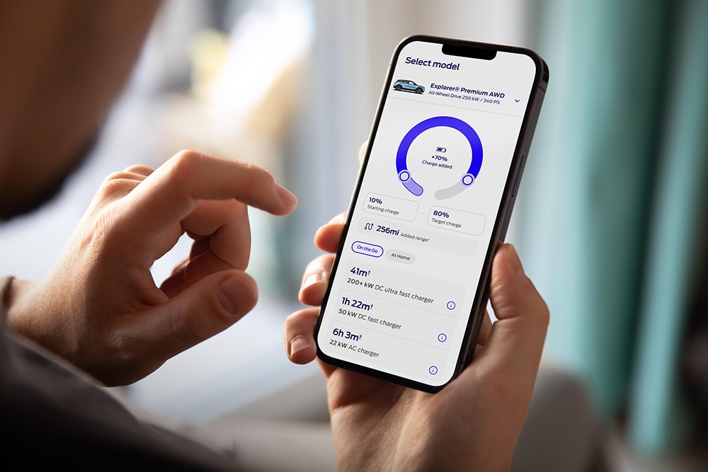 Application Ford pour la planification de recharge