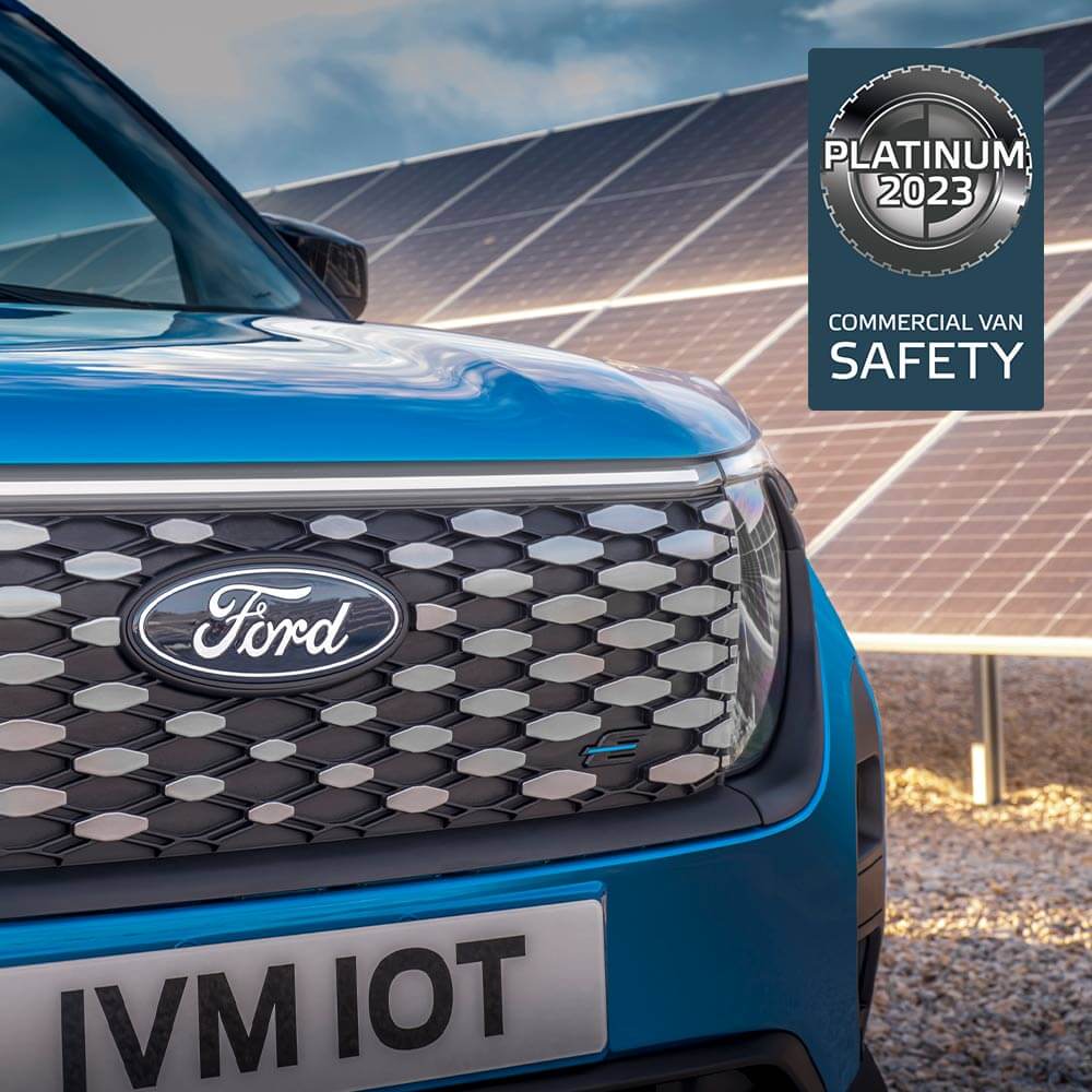 Nouveau Ford E-Transit Courier  sécurité platine accordée par l'Euro NCAP