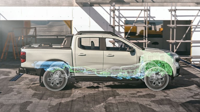 Ford Ranger Hybride modes de conduite électrique