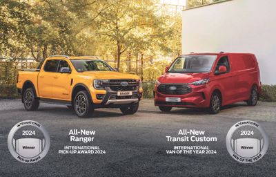 Ford Ranger et Transit Custom remportent le Prix internationaux Van et Pick-up 2024