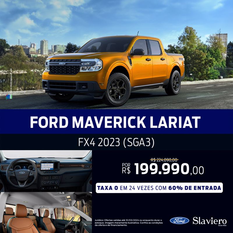 Ford Maverick FX4 2.0L 2023 por R$ 199.990,00
