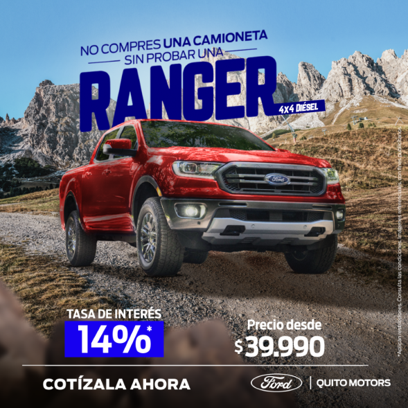 Ranger 4x4 Diesel: Tasa de Interés 14%