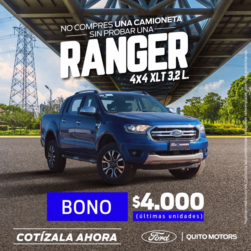 Ford Ranger XLT Diesel Bono de $4.000
