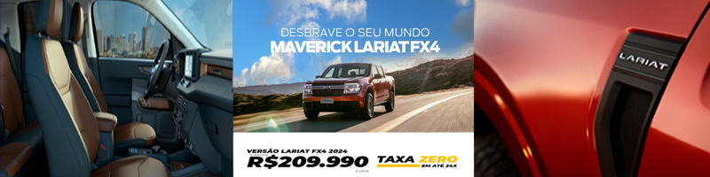 NOVA GERAÇÃO FORD MAVERICK LARIAT FX4 2024 A PARTIR DE R$209.990