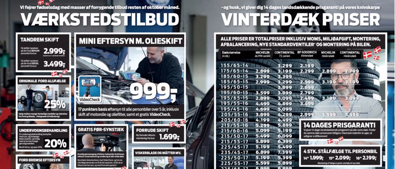 Vi fejrer fødselsdag og har masser af tilbud til dig og din bil