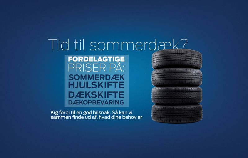 Skift til sommerdæk hos N. Kjær Bilcentret
