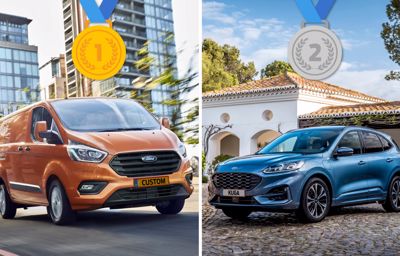 Ford indtager 1. og 2. pladsen over mest solgte biler i Danmark i 2022