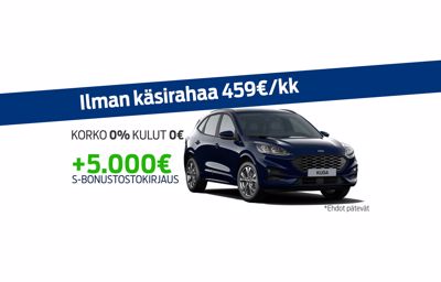 Uuteen Ford Kugaan korko 0% ja kulut 0€
