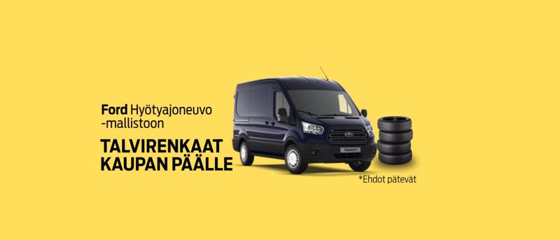 Ford hyötyajoneivoihin talvirenkaat kaupan päälle