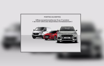 Offres exceptionnelles lors des portes ouvertes chez Ford - Groupe Parot du 15 au 17 octobre !