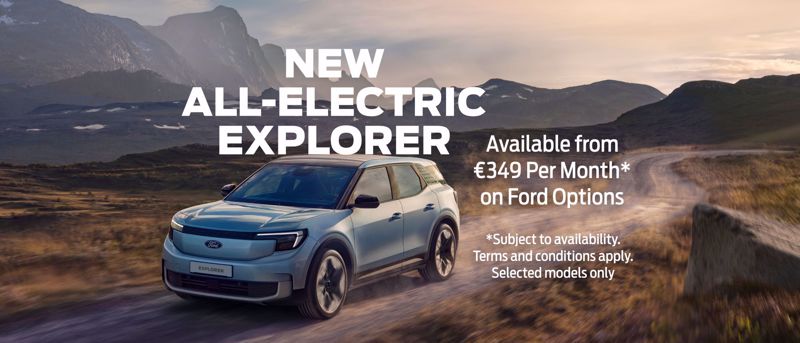 New All-Electric Explorer with 3.9% APR* Ford Options Promotion