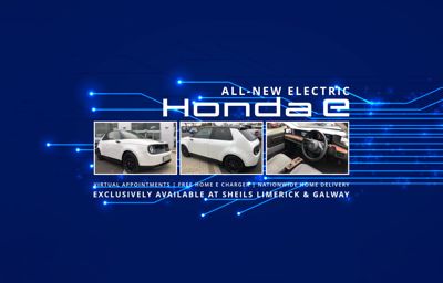 All-New Electric Honda e available at Sheils Limerick & Galway
