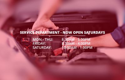 Service Department now open Saturdays