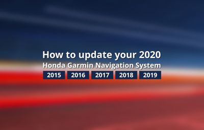 How to update your 2020 Honda Garmin Navigation System