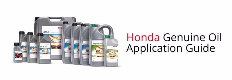 Oil Application Guide By Honda