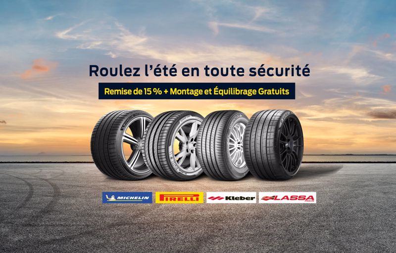 Remise de 15 % + Montage et Équilibrage Gratuits
