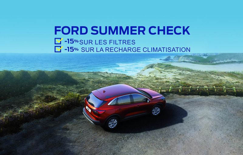 Ford Summer Check : -15% sur les filtres et la recharge climatisation !