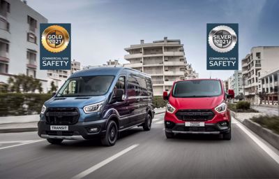 Ford Transit en Transit Custom blinken uit bij Euro NCAP tests