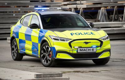 Ford med spesialbygd Mustang Mach-E politibilkonsept