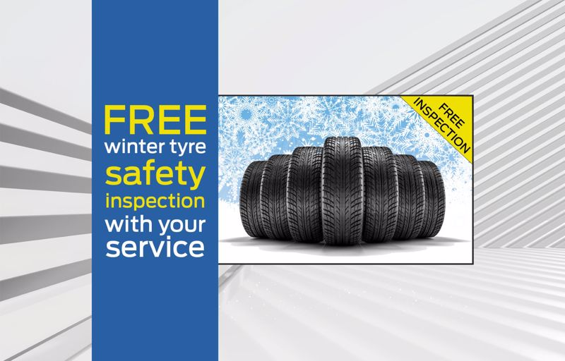 Free winter tyre safety inspection with your service