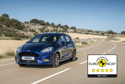 Nowy Ford Fiesta zdobywa 5-gwiazdek w testach EURO NCAP