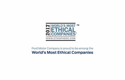 Ford ett av världens mest etiska företag för åttonde året i rad