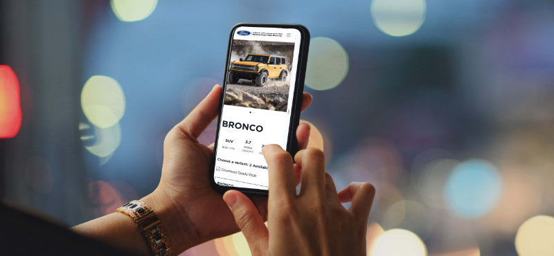 Buy Bronco on phone