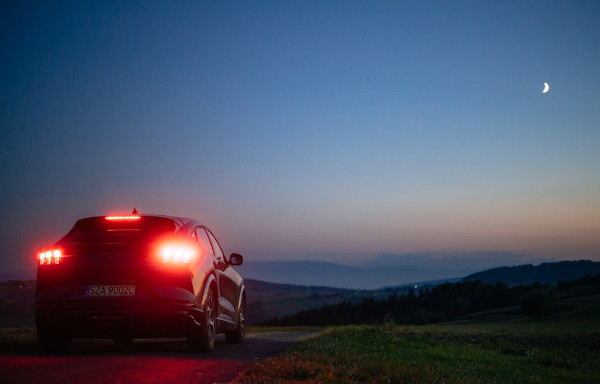 Tył Ford Mustang Mach-E nocą